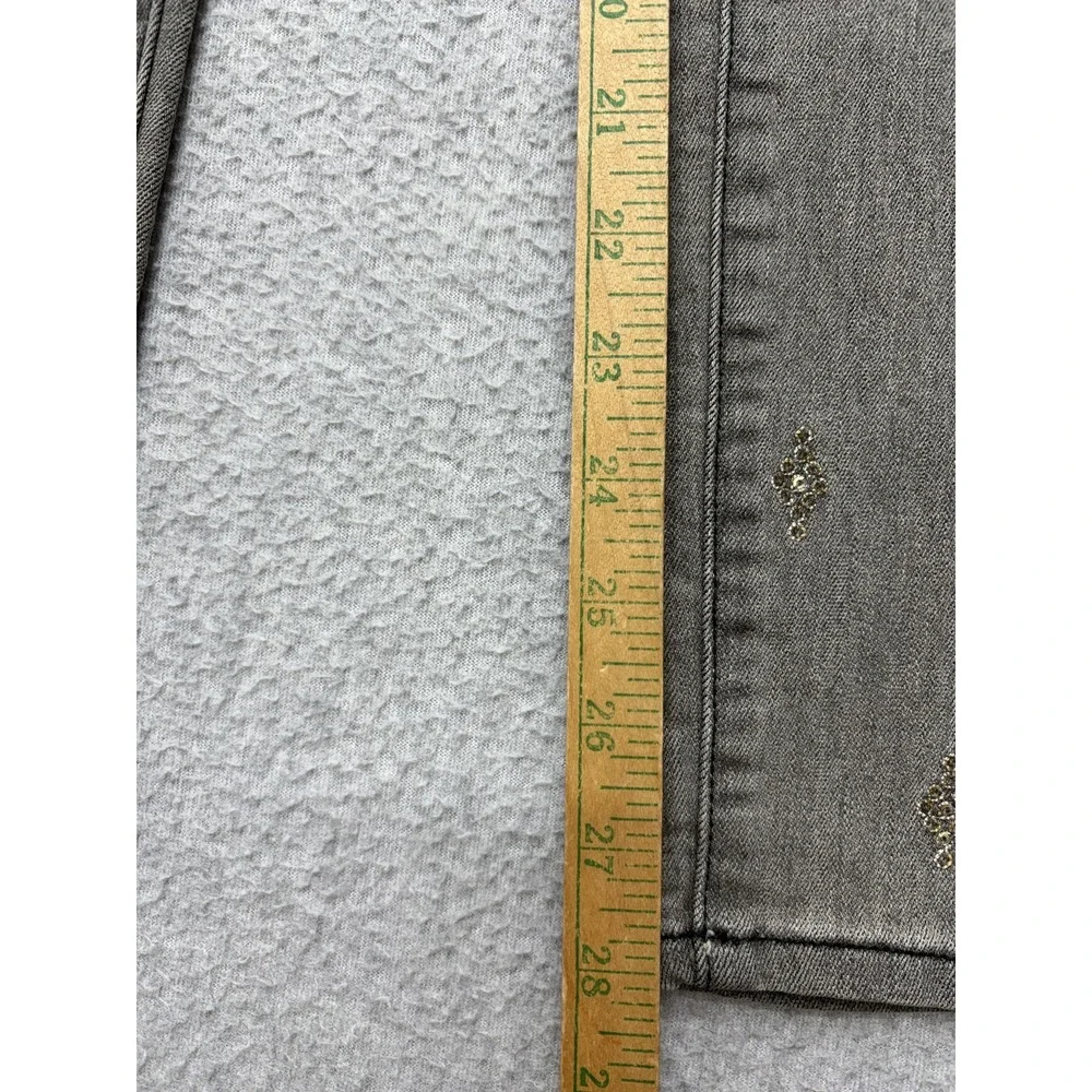 Sundance Jeans Womens 29x26 Gray Charcoal Wash Primrose Sequin Skinny Stretch